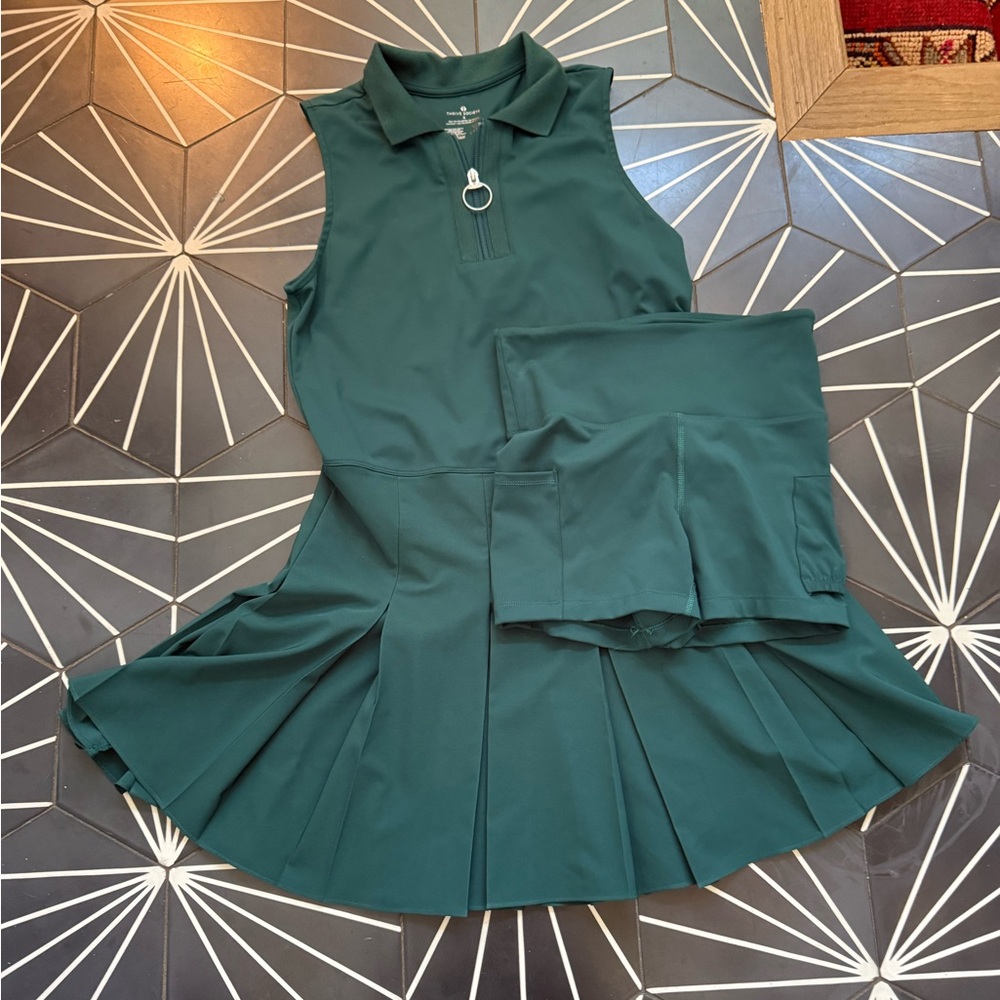 Like New Thrive Societe Varsity Collar Pleated Tennis Dress, size S - Picture 2 of 5